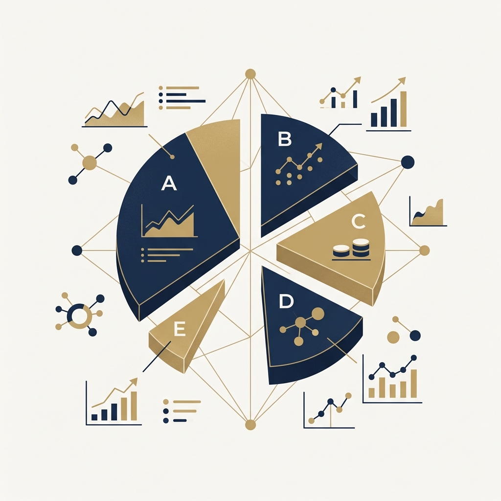 Model portfolio asset allocation illustration